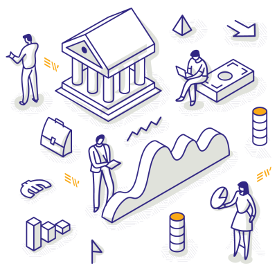 Ilustra&ccedil;&atilde;o: equipa a analisar crescimento